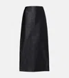 Rohe Embossed High-rise Midi Skirt In Black