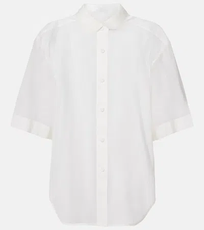 Rohe Róhe Embroidered Cotton Muslin Top In White