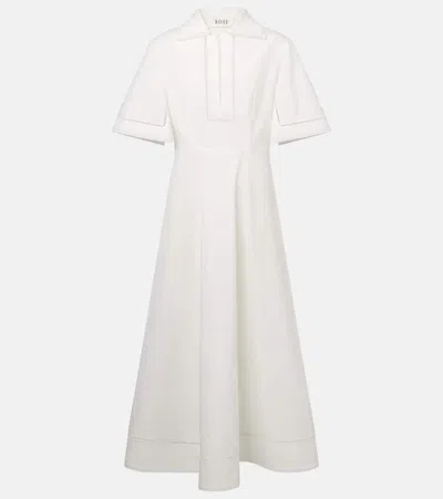 Rohe Róhe Embroidered Cotton Poplin Midi Dress