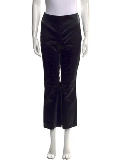 Pre-owned Rohe Faux Leather Wide Leg Pants In Blue