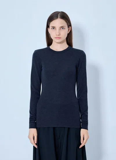 Rohe Fine Merino Long Sleeve Top In Dark Grey