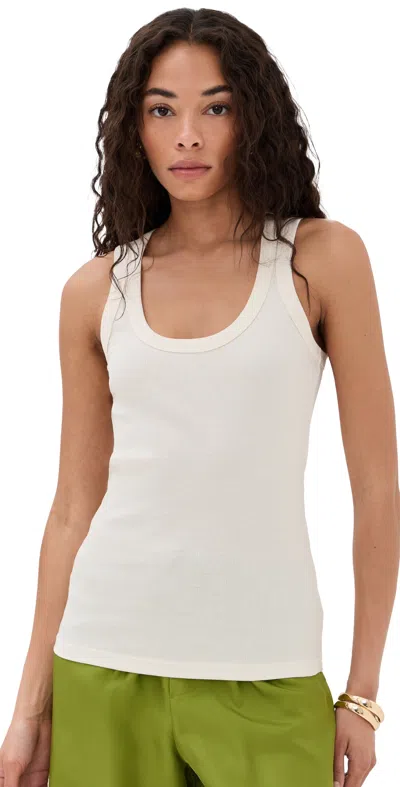 Rohe Fine Rib Scoop Neck Top Cream