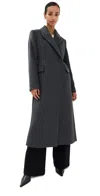 Rohe Fitted Textured Coat Anthracite Melange In Anthracite Melange