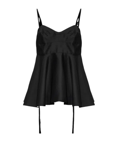 ROHE RÓHE FLARED BUSTIER TOP