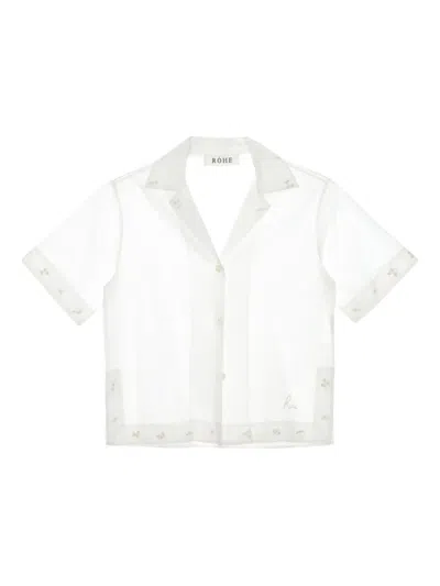 Rohe Floral-embroidered Short-sleeve Shirt