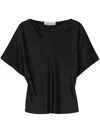 Rohe Róhe Fluid Satin Top In 138 Noir