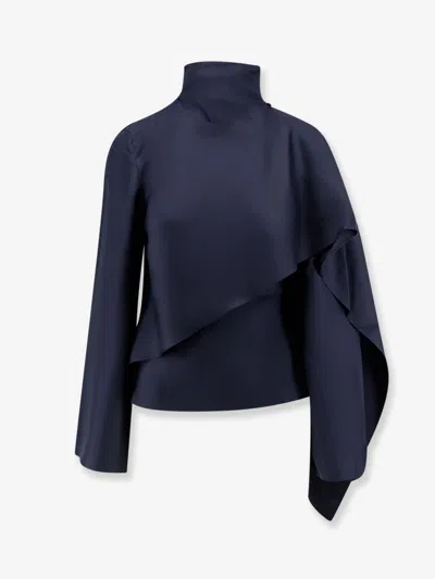 Rohe Foulard Silk Shirt In Blue