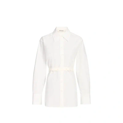 Rohe Frames Chemise En Popeline De Soie In White
