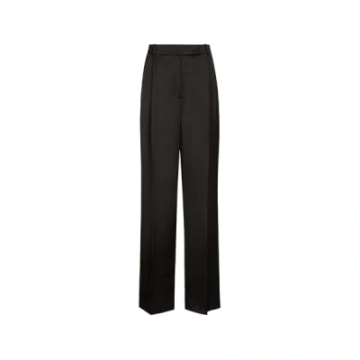 Rohe Frames Pantalon Droit Satiné In Black