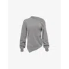 Rohe Frames Womens Mid Grey Melange Two-way Asymmetric Wool-and-cashmere Knit Jumper In Gray