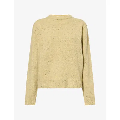 Rohe Frames Womens Mouliné Crewneck Wool-blend Jumper Butter Mouline