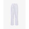 Rohe Frames Womens Optic White Frame Wide-leg Denim Jeans In White