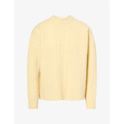 Rohe Frames Womens Oversized Cable-knit Wool Jumper Butter