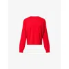 Rohe Frames Womens  Round-neck Oversized Wool-blend Jumper In Red