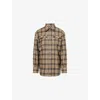 Rohe Frames Womens Olive Check Western Checked Wool-blend Shirt In Multi