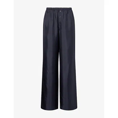 Rohe Frames Womens Wide-leg Silk Trousers Night
