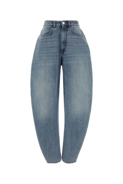 Rohe Fransje - Sculptural Denim Trousers In Blue