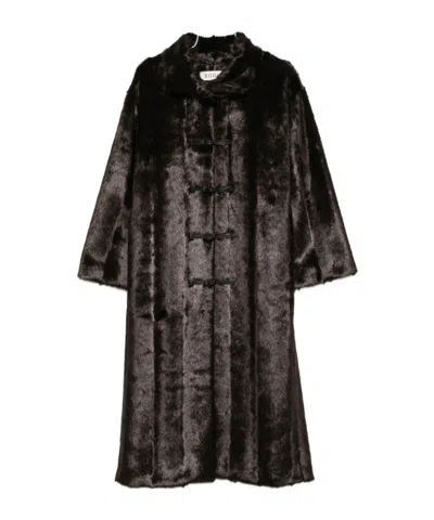 ROHE RÓHE FRONT FASTENED STAND-UP COLLAR COAT