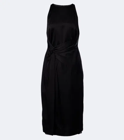 Rohe Róhe Gathered Midi Dress In Black