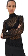 Rohe Geometrical Lace Long Sleeves Top In Black