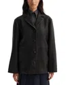 Rohe Single-breasted Grained-leather Jacket In Black