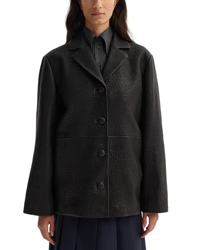 Rohe Grain Leather Jacket In Black