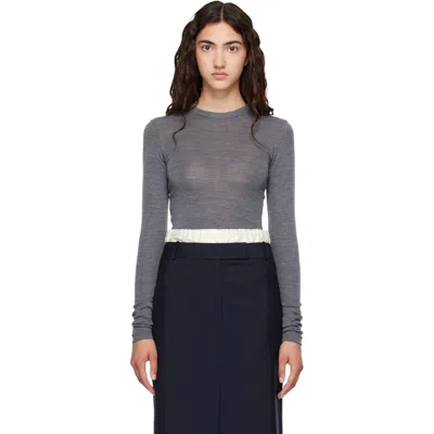 Rohe Gray Fine Merino Long Sleeve T-shirt