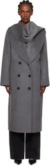 Rohe Gray Signature Double-faced Scarf Coat