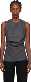 Rohe Gray Sleeveless Twisted Top