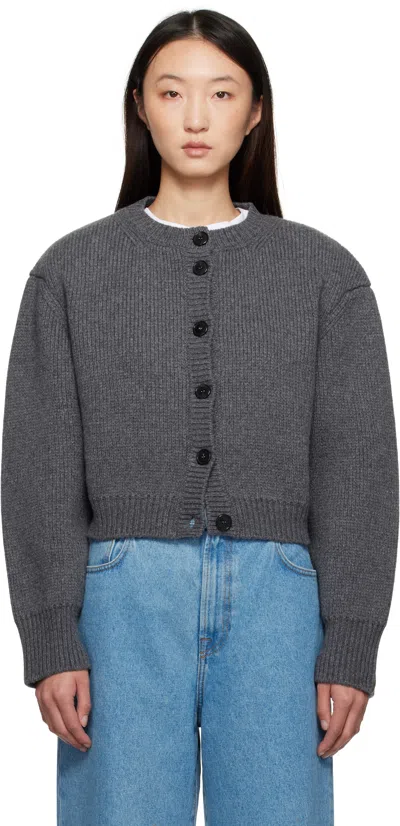 Rohe Gray Statement Shoulder Cardigan