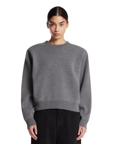 Rohe Gray Wool And Cashmere Crewneck Sweater In Gray Grigio   #626262