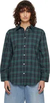 Rohe Checked Oversized Wool-blend Shirt In Multi