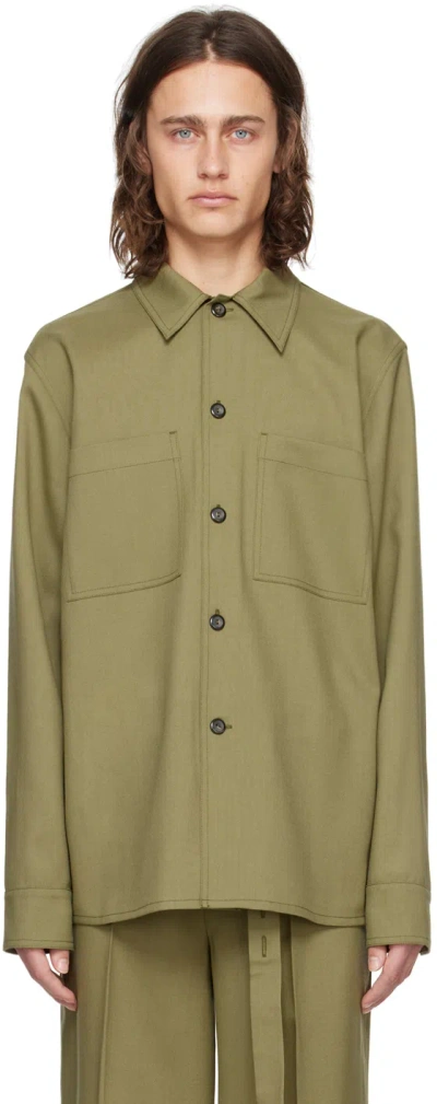Rohe Green Oversized Shirt In 093 Sage | ModeSens