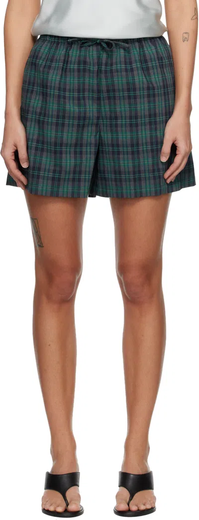 Rohe Gren & Navy Check Boxer Shorts