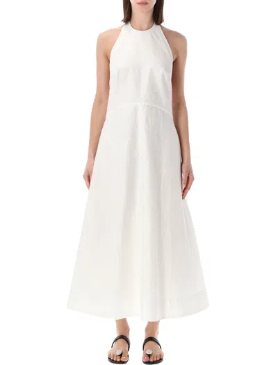 Rohe White Midi Dress In Cotton Blend