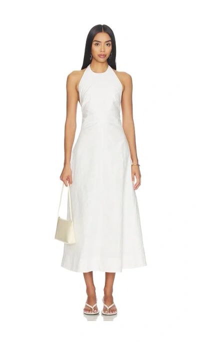 Rohe Halter Textured Cotton Dress In White