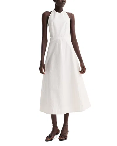Rohe Halterneck Cotton-blend Poplin Midi Dress In White
