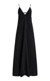 Rohe Gathered Open-back Silk-blend Crepe Maxi Dress
