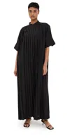 Rohe Harmonica Plissé-crepe Midi Dress In Black