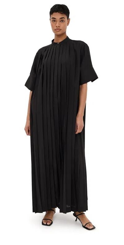 ROHE HARMONICA PLISSE DRESS BLACK