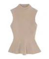 Rohe High-neck Sleeveless Sweater In Brown