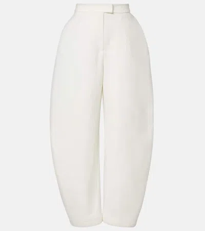 Rohe Róhe High-rise Cotton Barrel-leg Pants In White