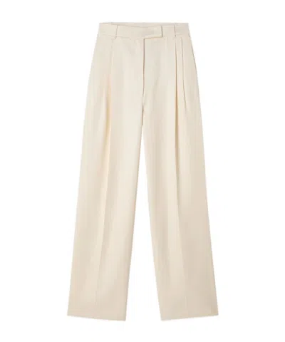 Rohe High-waist Satin Trousers In Neutral