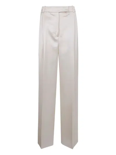 Rohe High-waist Satin Trousers In Neutral