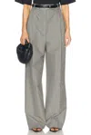 Rohe High-waist Tailored Mini Check Trouser In Cream & Black Small Check