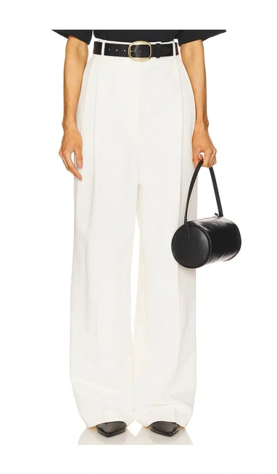 Rohe High Waist Tailored Trousers In 米白
