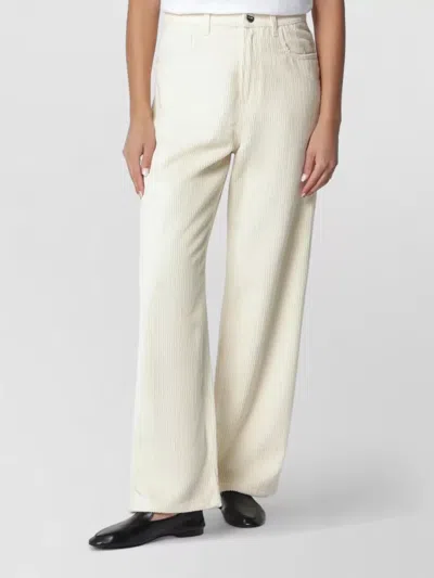 Rohe High Waist Wide Leg Tailored Pants In White