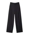 Rohe High-waisted Pleated Casual Pants In Black