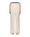 Rohe High-waisted Pleated Casual Pants In White