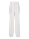 Rohe Róhe High-waisted Straight-leg Trousers With Pleated Front In White